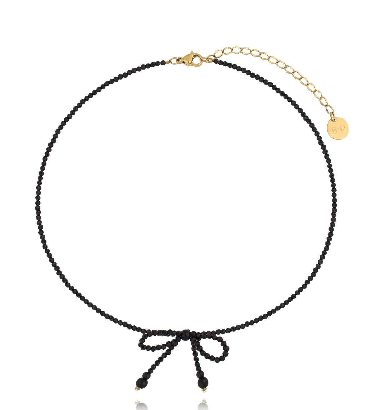 Naszyjnik z turmalinami i kokardką NSY0439