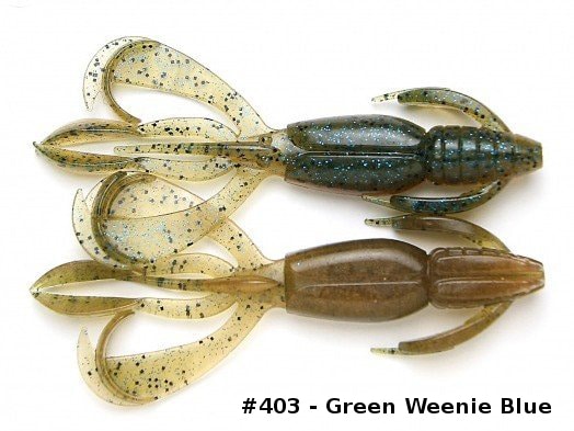 Keitech Przynęta Crazy Flapper 3,6" 9cm Green Weenie Blue