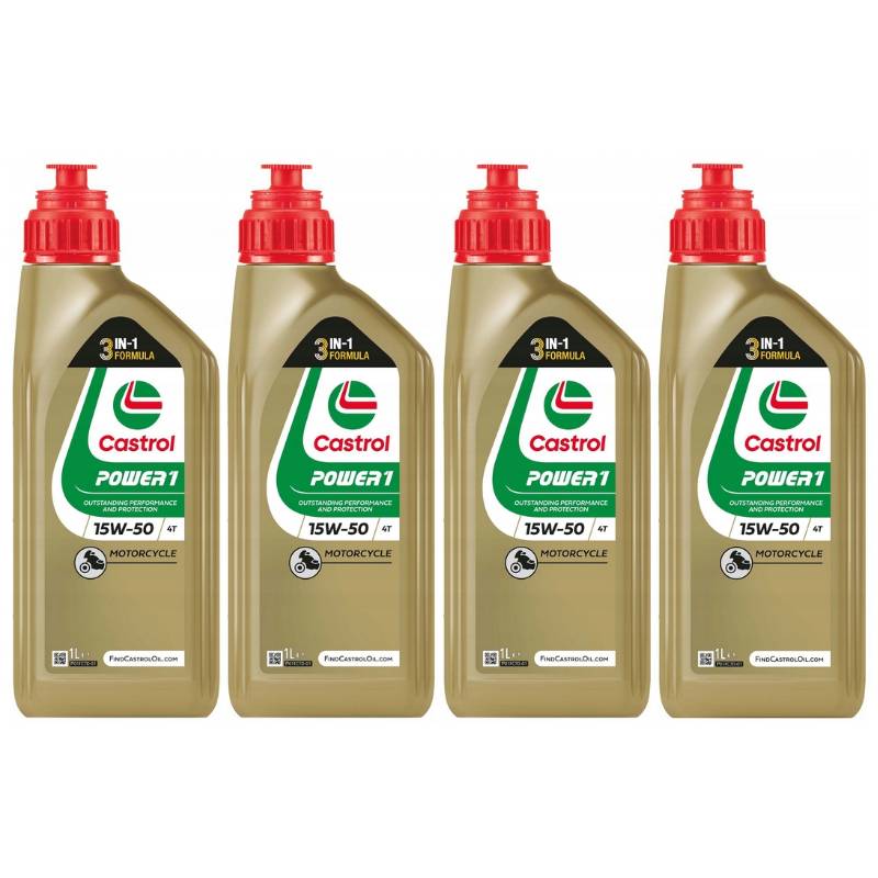CASTROL POWER1 4T 15W50 4L 4X1L - Petrostar