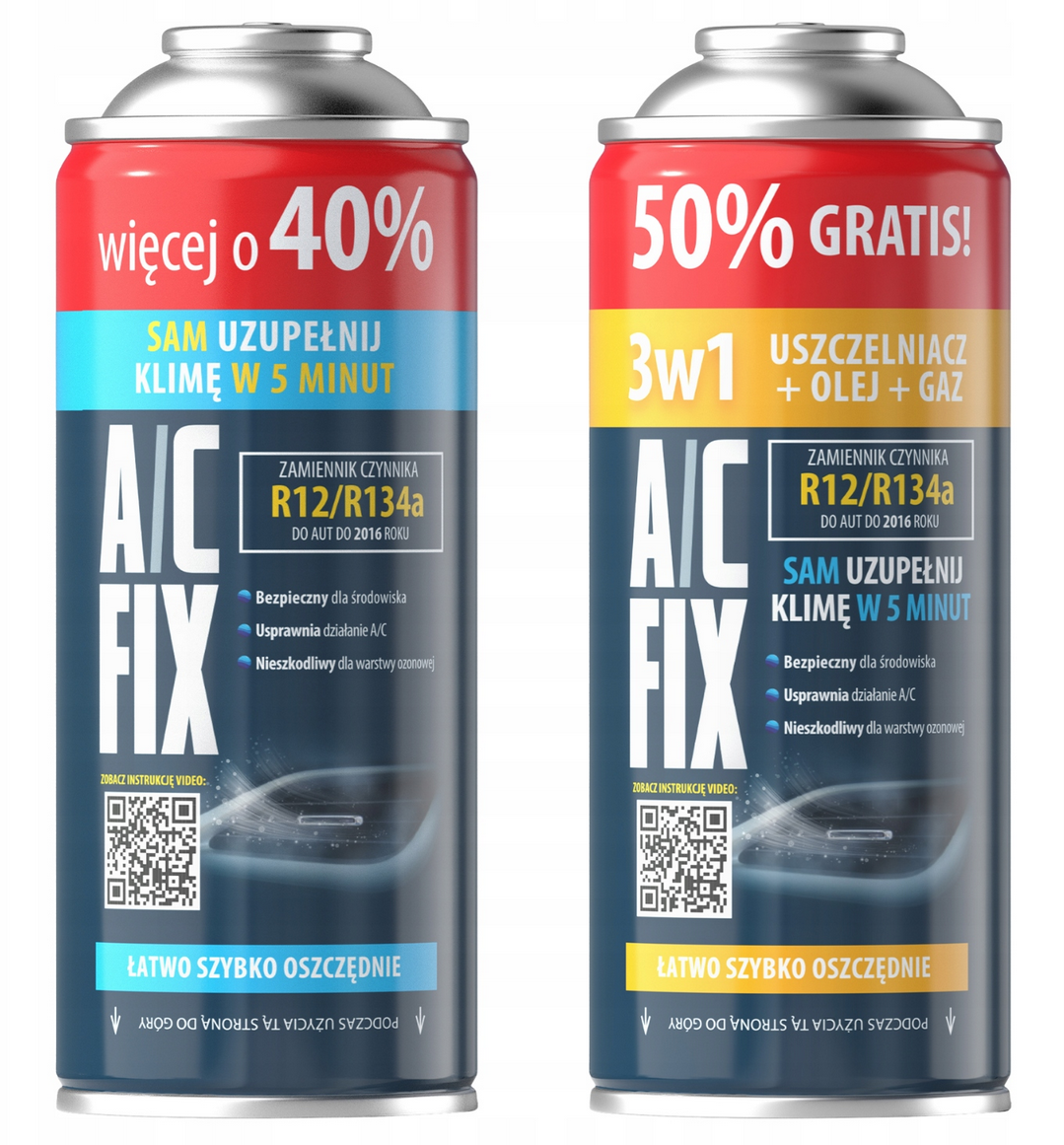 AC FIX CZYNNIK CHŁODNICZY R134A XL GAZ OLEJ USZCZELNIACZ 3W1 R134A XL 470G - Petrostar