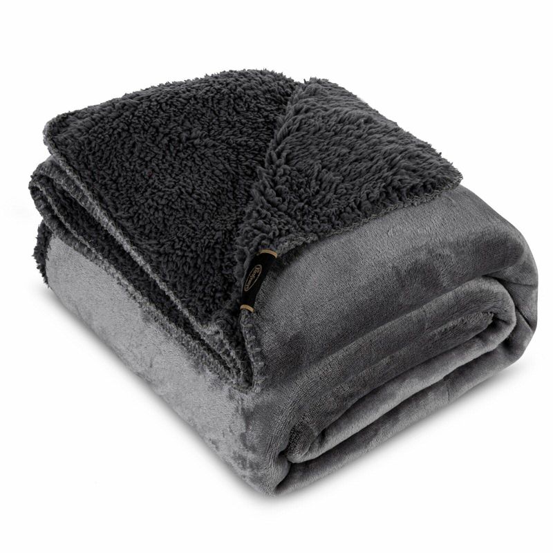 Koc TEDY Eurofirany 170x210 cm dwustronny stalowy miękki gruby 1 szt.