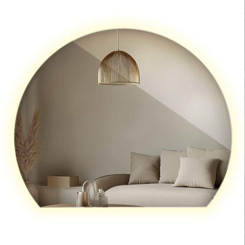 Lustro z oświetleniem ArtPrintCave 84 x 100 cm LED Neutralne nad Umywalkę Nowoczesne do Łazienki 1 szt.