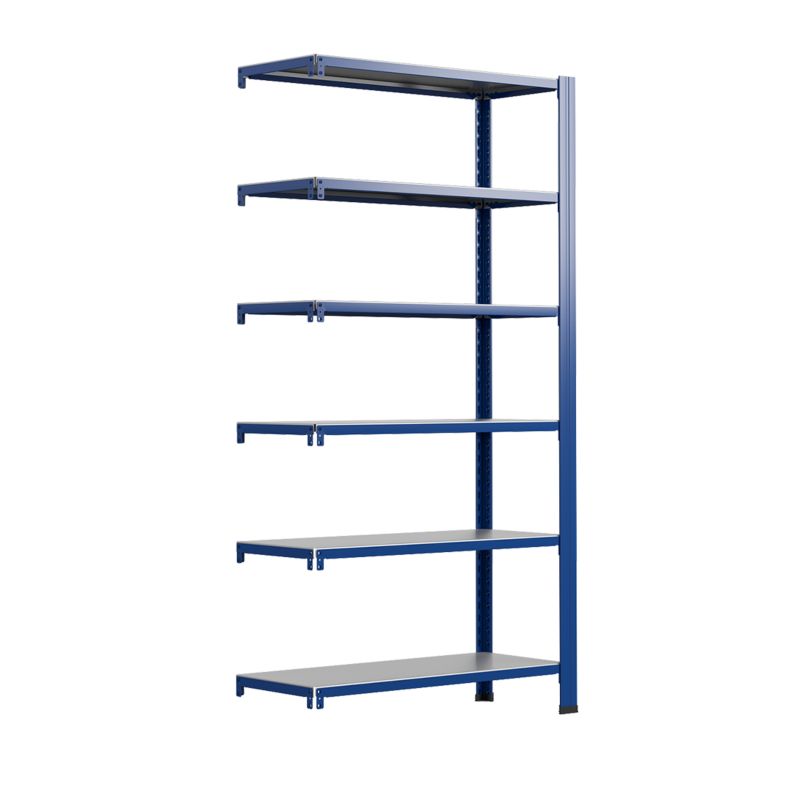 Dodatkowy moduł AR Shelving do wtykowego regału metalowego z profilem T z 6 półkami 200x100x30 cm 250 kg 1 szt