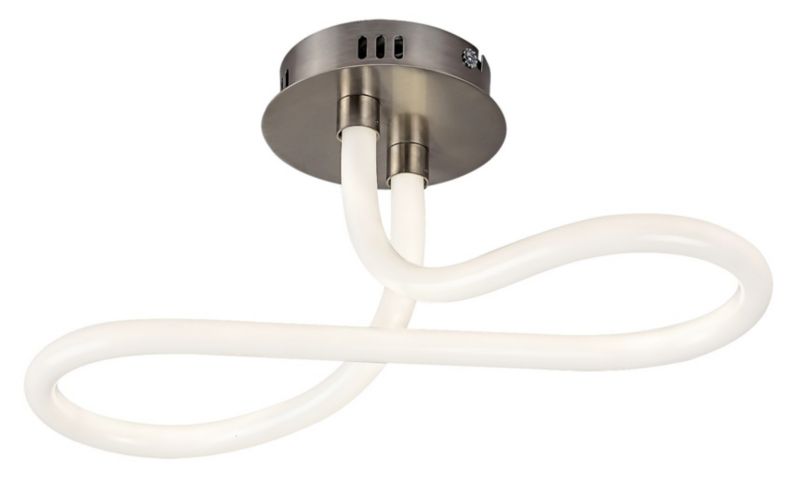 Lampa sufitowa wisząca Rabalux Irelia chrom satynowany-biała wym: 18 x 43,5 x 43,5 cm wbudowany LED 23W 1 szt.