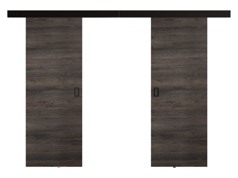 Drzwi przesuwne wewnętrzne MIRJAN 24 Werdi Duo 132 + samodomykacz jesion ciemny 1 kpl.
