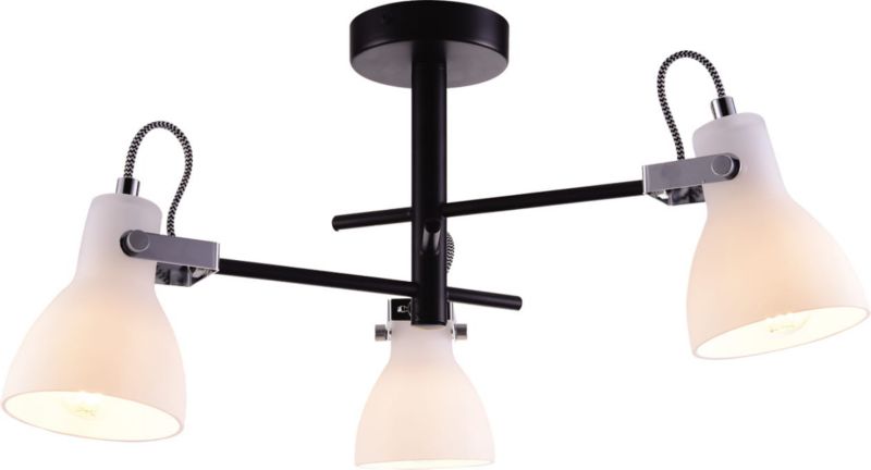 Lampa sufitowa wisząca Kaja Kanti 5993 czarno-biała industrialna 3xE14 x 25W 1 szt.