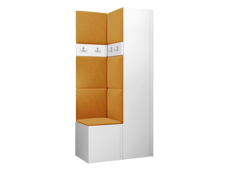 Garderoba MIRJAN 24 Orion XXIV biały + żółty 1 kpl.