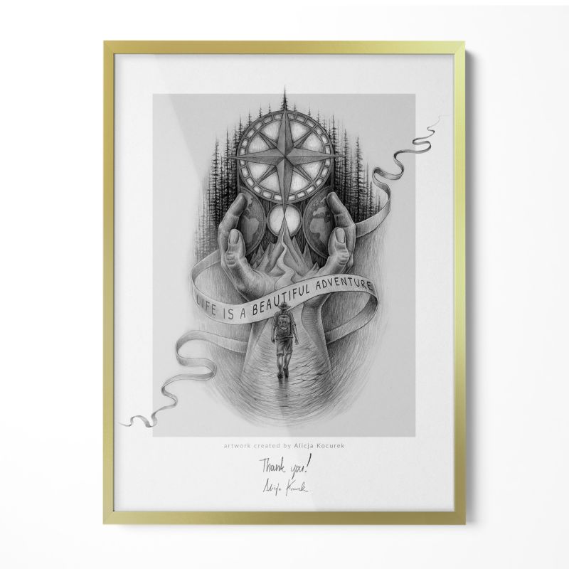 Ramka Do Zdjęć Na Ścianę Wallfluent 60x80 cm Złota 1 szt.