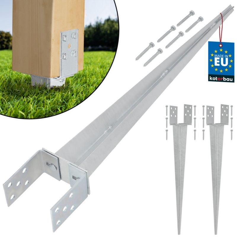 Podstaw słupa KOTARBAU regulowana wbijana 0-120 mm 2 szt.