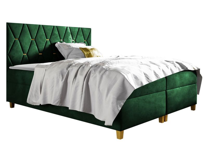 Łóżko kontynentalne MIRJAN 24 Inez 160x200 wojskowa zieleń 1 szt.