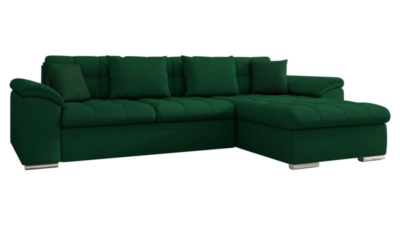 Narożnik z funkcją spania MIRJAN 24 Diana prawy butelkowa zieleń 1 szt.