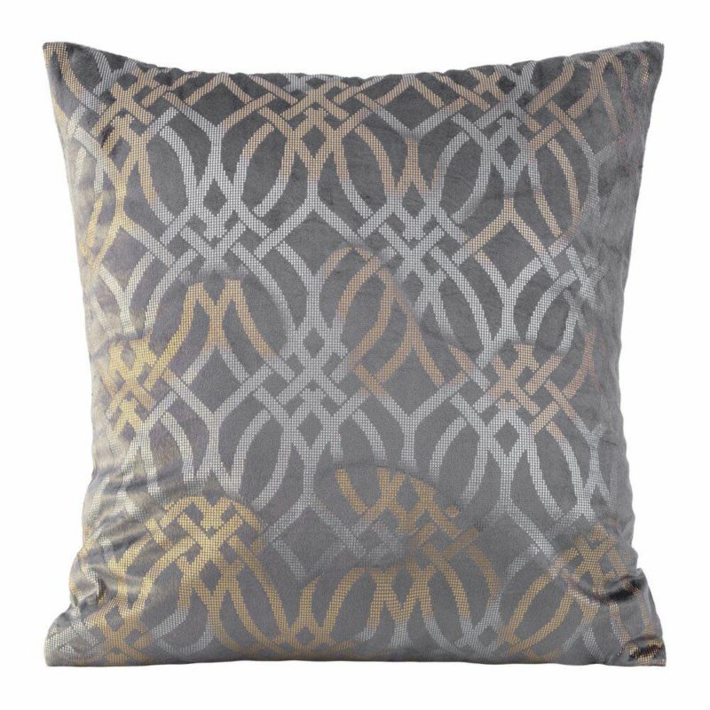 Poszewka ARETA Eurofirany 40x40 cm kolor stalowy z geometrycznym wzorem 1 szt.