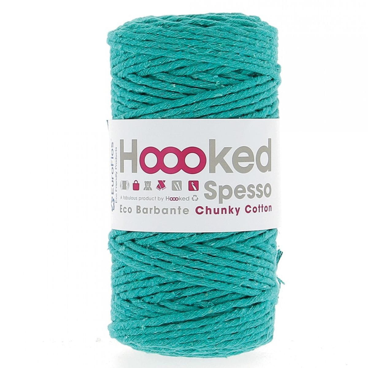 sznurek skręcany HOOOKED SPESSO 5mm turkusowy