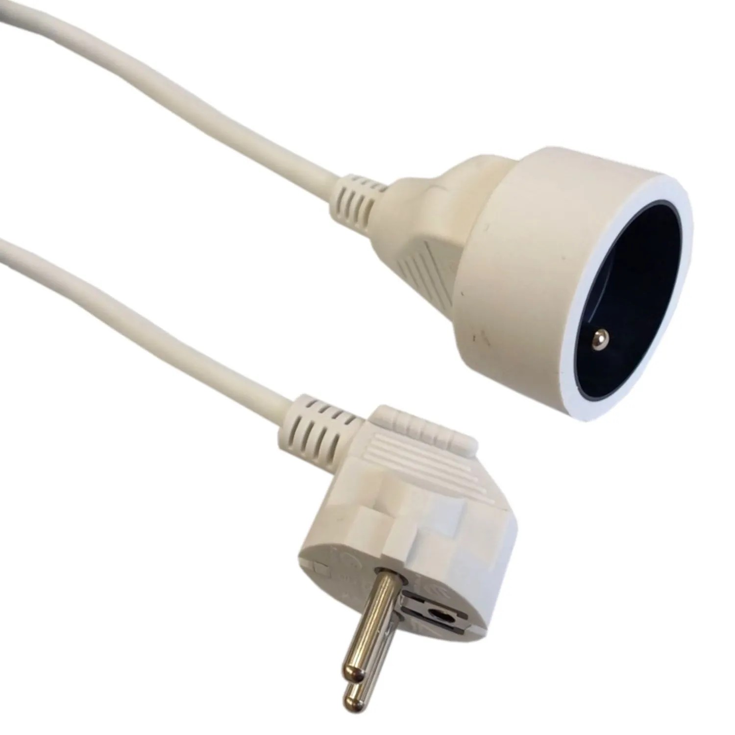 Düwi Przedłużacz 1-gniazdowy 2P+Z 3x1,0 mm2 biały 5 m