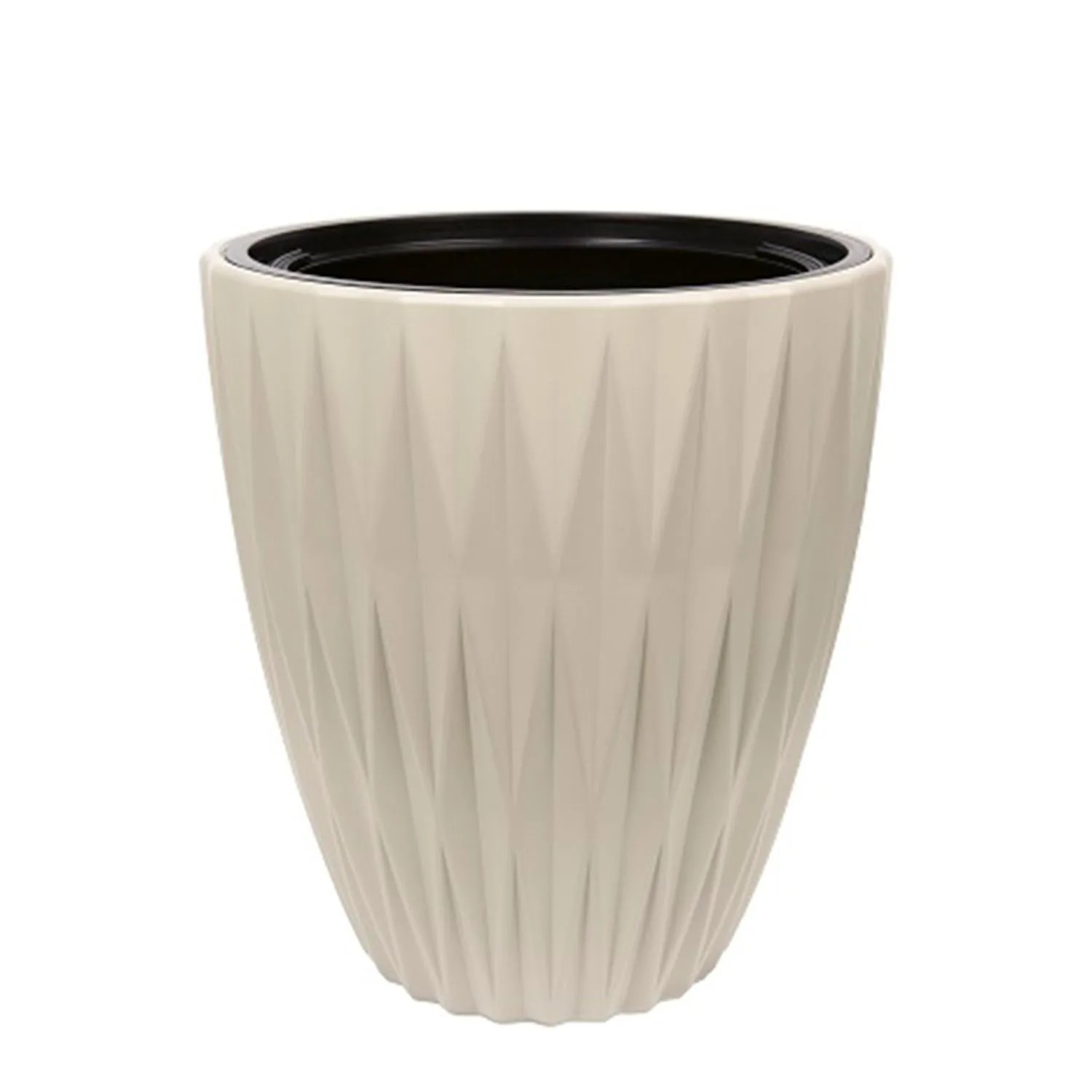 Doniczka z wkładem Caro migdałowa - 30 cm