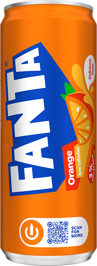 Napój gazowany Fanta, puszka Sleek, 0.33l, KAUCJA