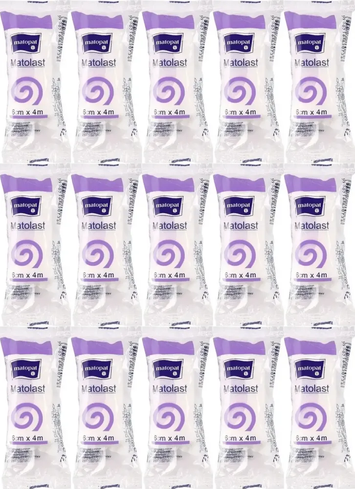 15x Opaska elastyczna Matolast, 6cmx4m