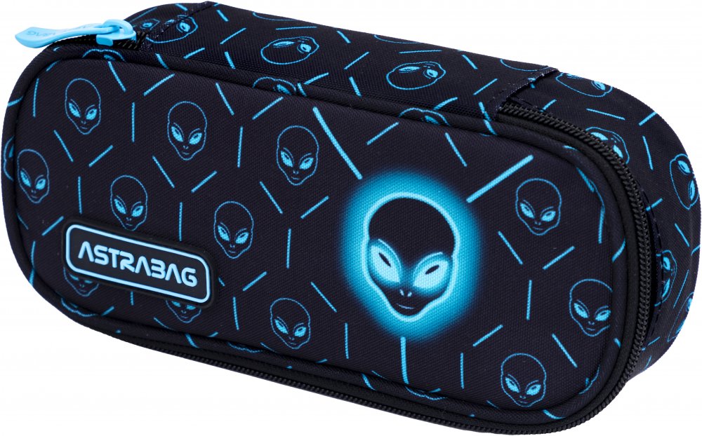 Piórnik szkolny Astra Astrabag Neon UFO AC6, saszetka, bez wyposażenia