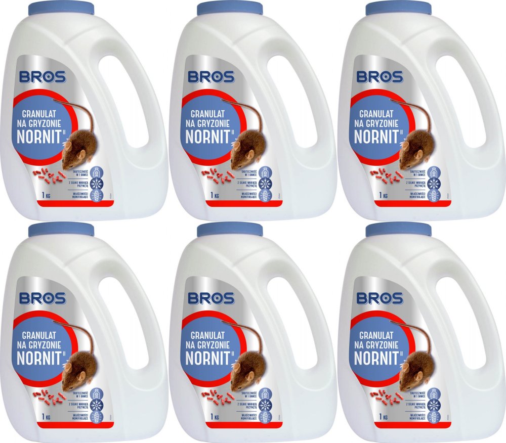 6x Granulat na gryzonie Bros Nornit, 1kg