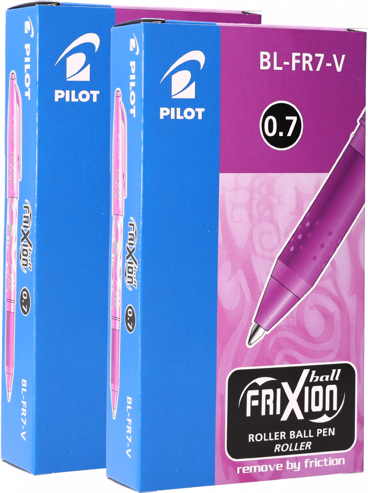 24x Pióro kulkowe wymazywalne Pilot Frixion Ball, 0.7mm, fioletowy