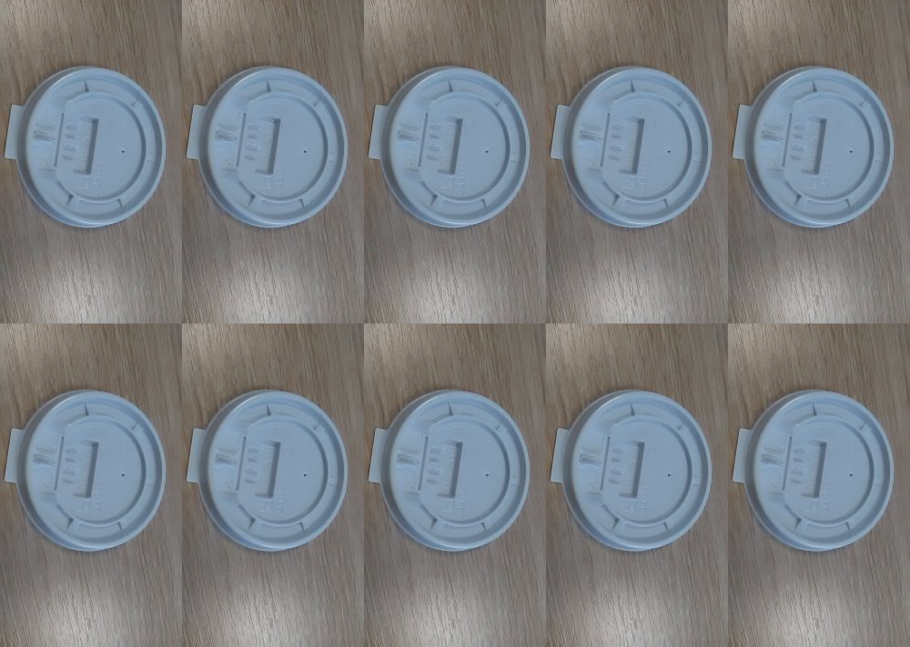 10x Pokrywka do kubka, średnica 80mm, 100 sztuk, biały