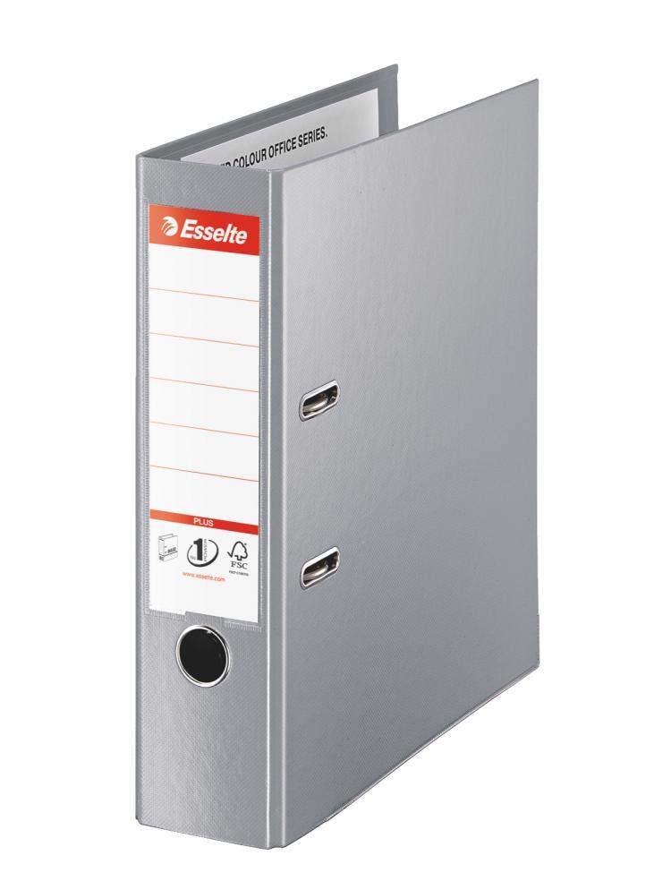 Segregator A4 Esselte No.1 Vivida Plus, 80mm, do 600 kartek szary