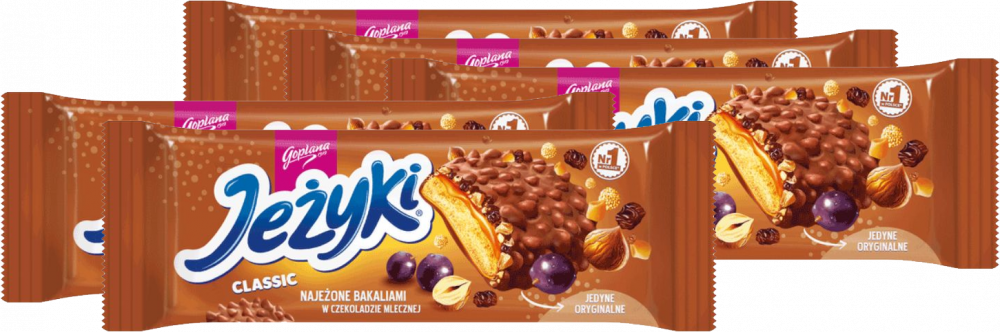 5x Ciastka Jeżyki, klasyczny, 140g