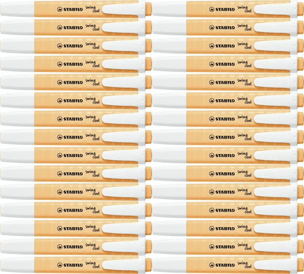 40x Zakreślacz Stabilo Swing Cool Pastel, ścięta, pastelowy, subtelny pomarańcz