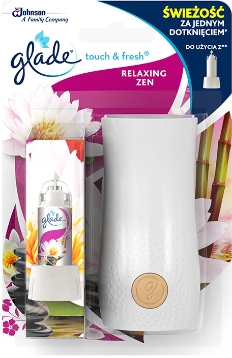 Odświeżacz automatyczny Glade by Brise Touch & Fresh Relaxing Zen, urządzenie+ wkład 10ml