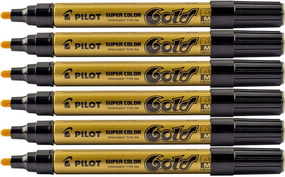 6x Marker olejny Pilot M, 4.5mm, złoty