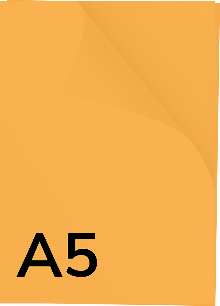 Papier kolorowy Rainbow, A5, 80g/m2, 500 arkuszy, pomarańczowy(R24)