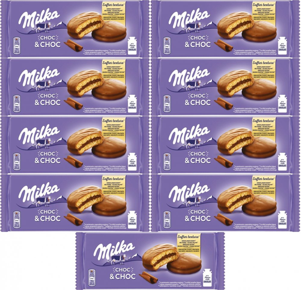 9x Ciastka Milka Soft Choc & choc, 150g