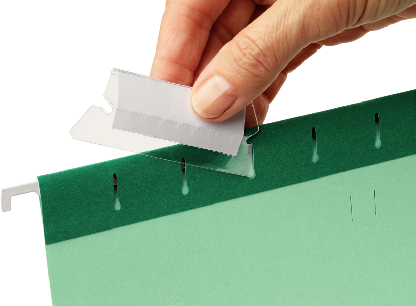 Identyfikatory wymienne (fiszki) Esselte Classic, 25 sztuk, przezroczysty