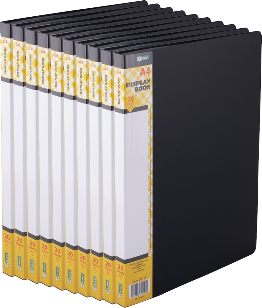 10x Album ofertowy D.Rect, A4, 20 koszulek, czarny