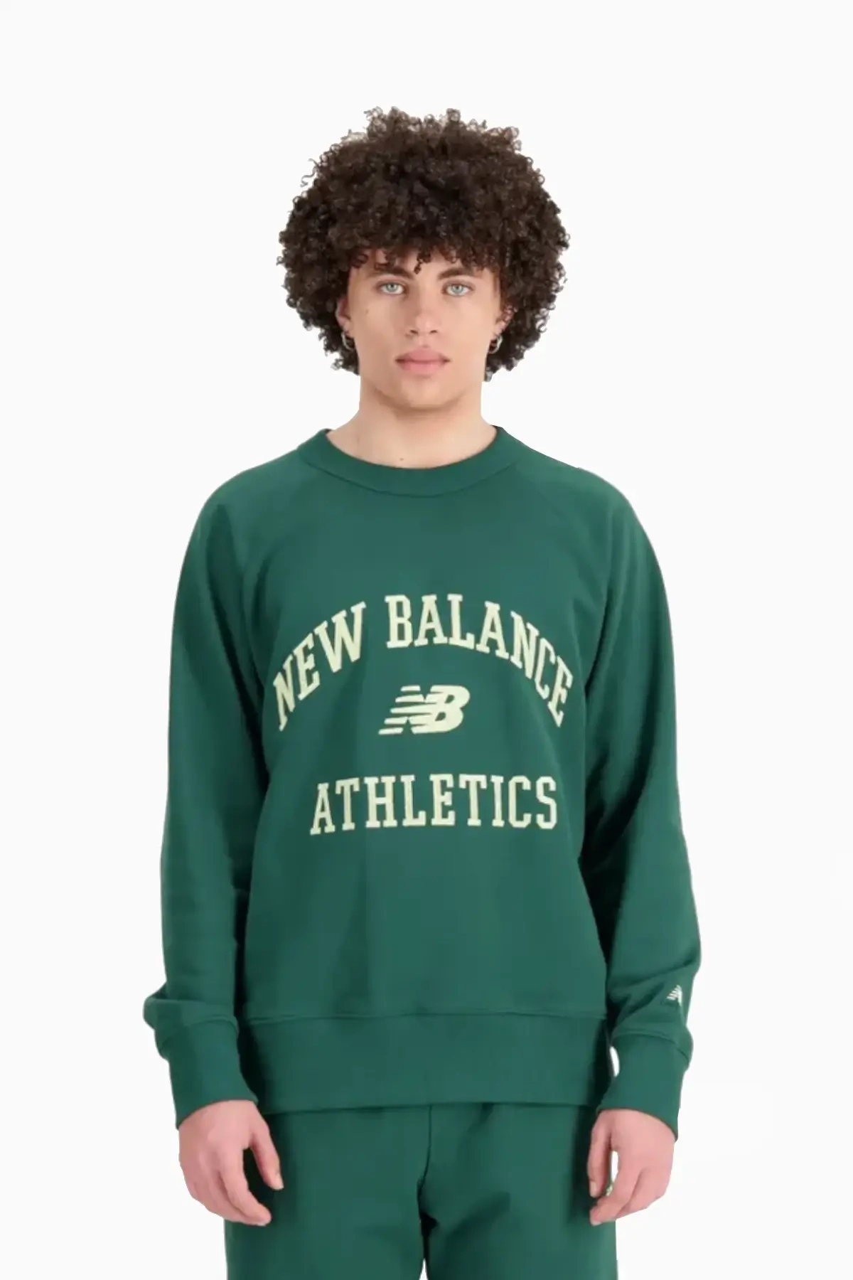 Bluza New Balance Athletics Fleece Crew - Zielony