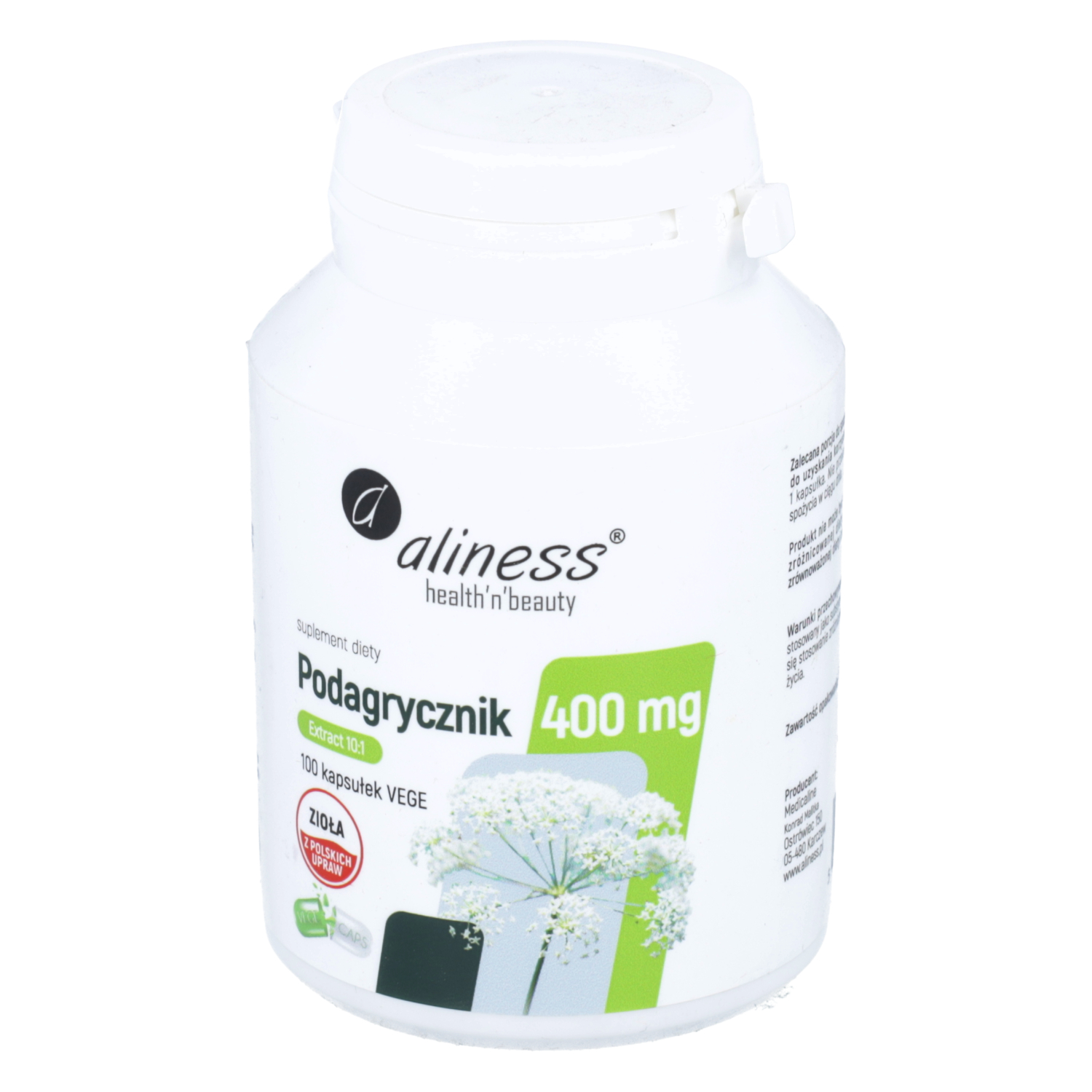 Aliness podagrycznik, 400 mg, 100 kapsułek