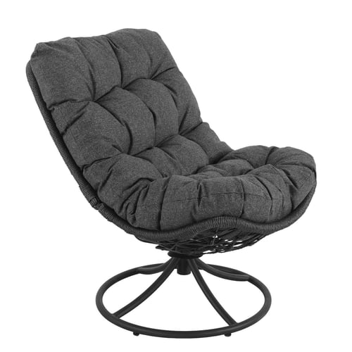 Zahradní křeslo otočné Melia černé