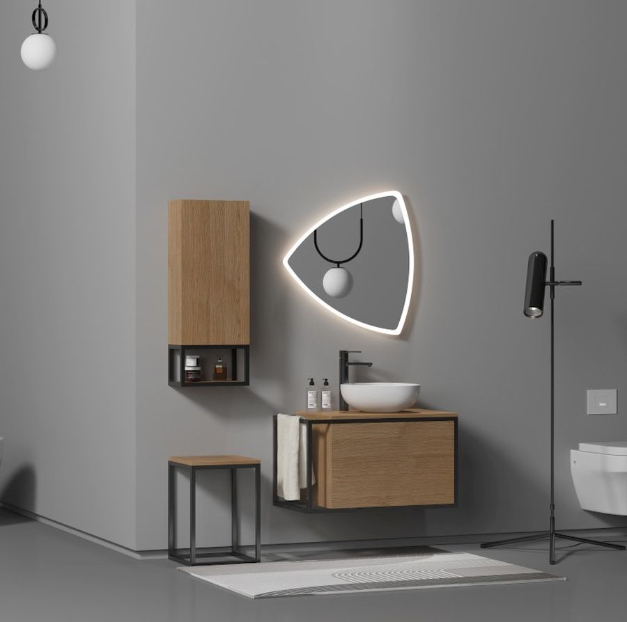 LaVita Freja szafka 90 cm wisząca boczna drewno