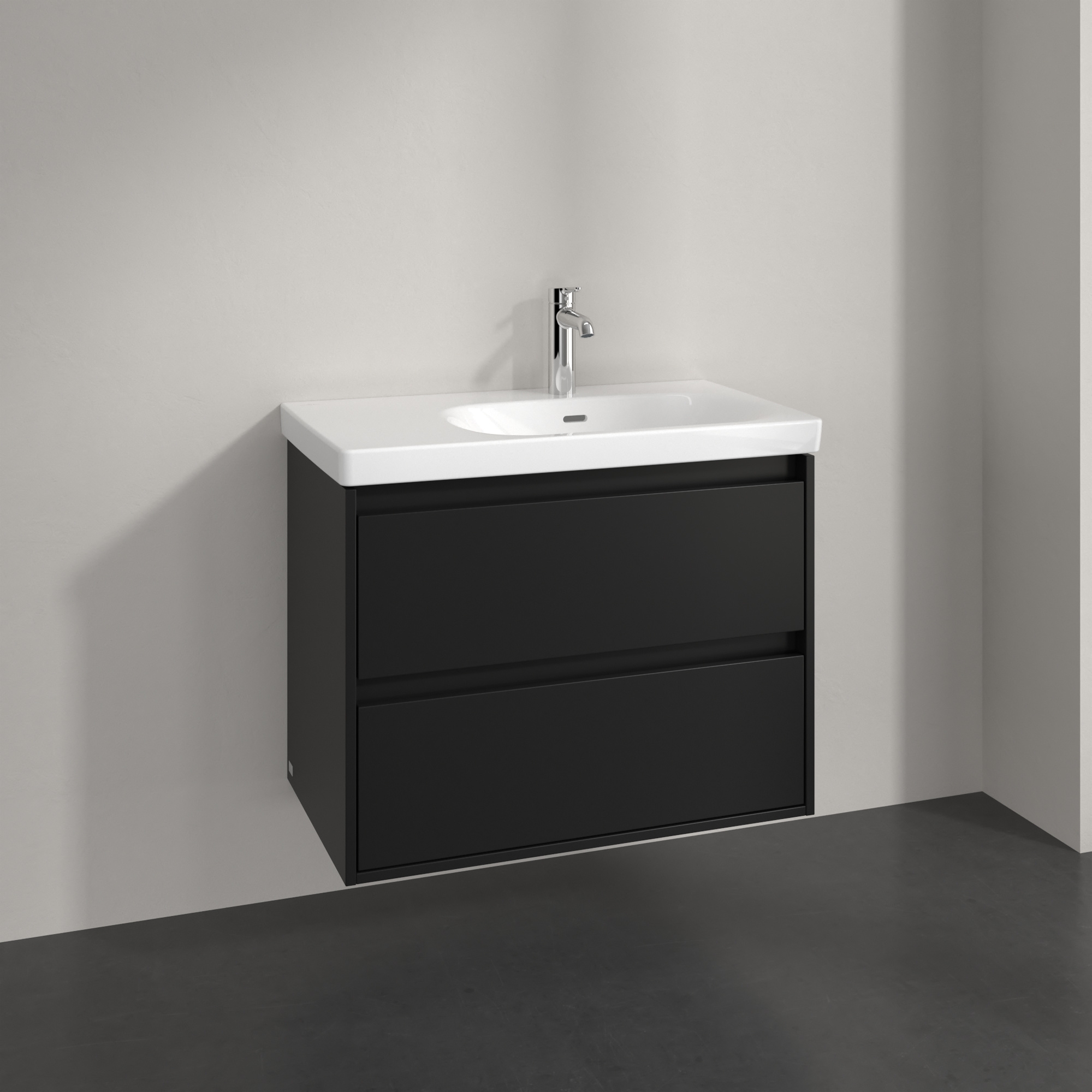 Villeroy & Boch Skyla szafka 77,2x43,9x59,6 cm podumywalkowa wisząca prawa Volcano Black C79700VL