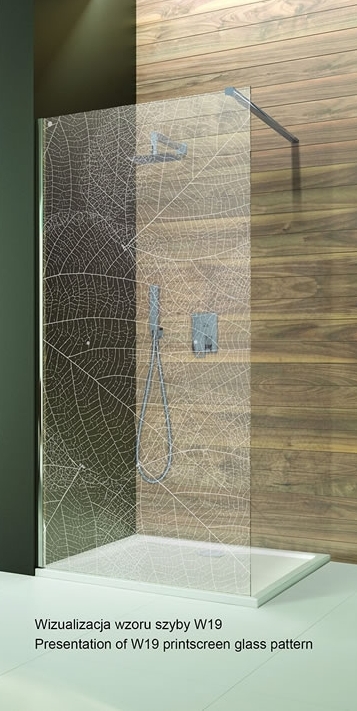 Sanplast Free Line II Walk-in ścianka wolnostojąca 110 cm P/FREEII-110 chrom/Sitodruk W19 600-261-0450-42-191