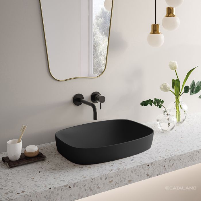 Catalano Green umywalka 50x38 cm owalna wpuszczana czarna 0624500022