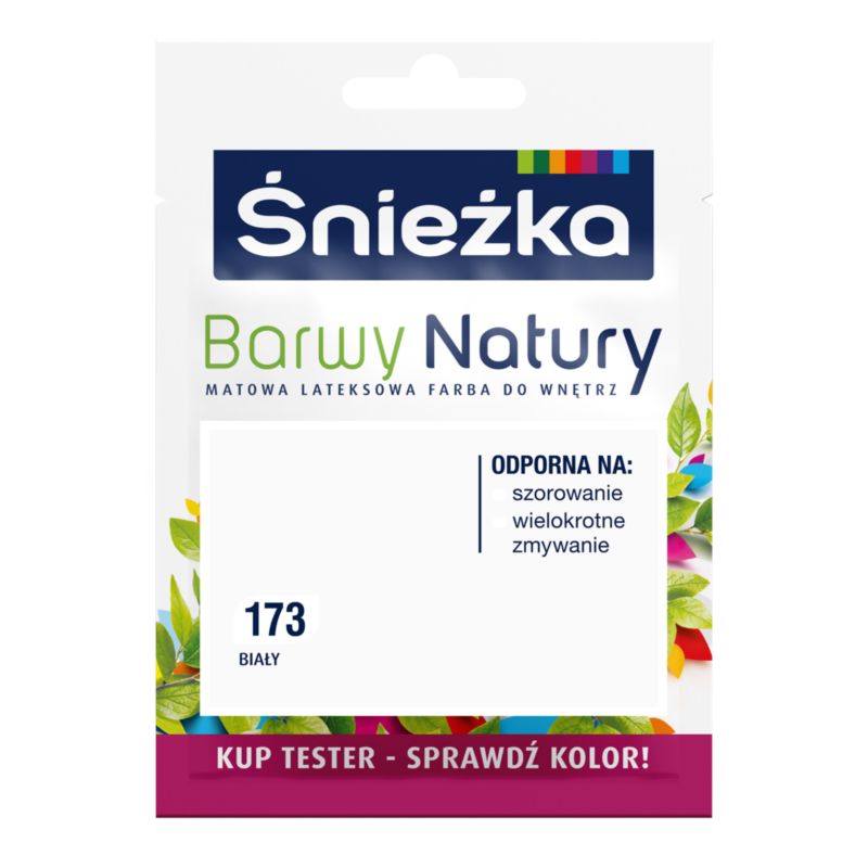 Tester farby Śnieżka Barwy Natury biały 25 ml