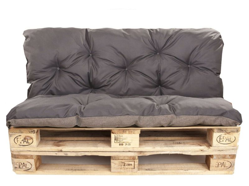 Poduszka Ogrodowa Na Paletę Setgarden 120x60x40cm, Antracytowa poduszka ogrodowa do uzytku na zewnątrz/wewnątrz Enkel 1szt