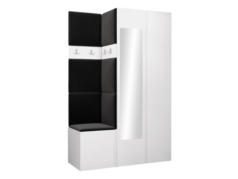Garderoba MIRJAN 24 Orion XXVI biały + czarny 1 kpl.