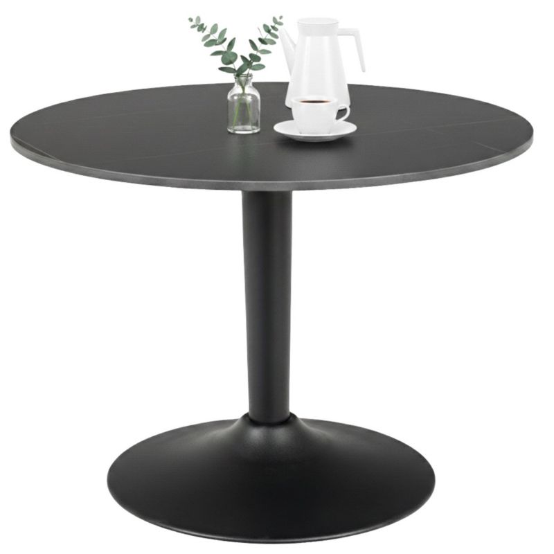 Stolik kawowy Malta Actona okrągły ceramiczny odcień czarnego marmuru 60x45cm 1 szt.