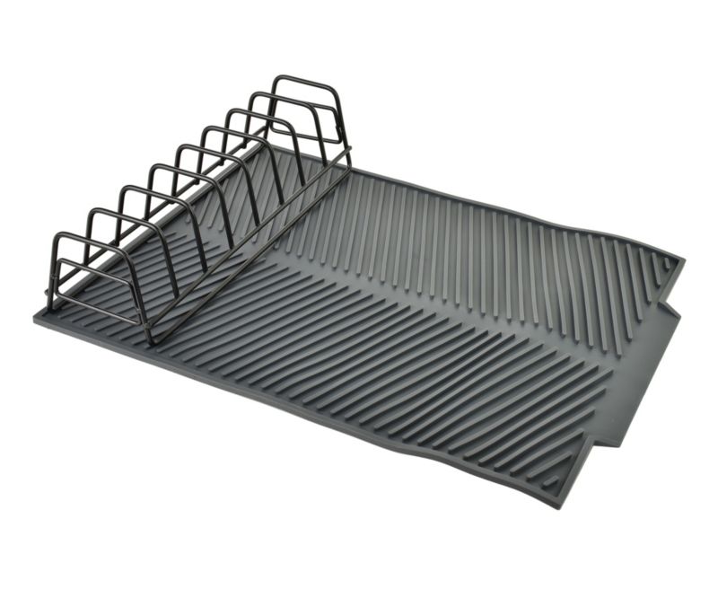 Ociekacz silikonowy MODERN KITCHEN ze stelażem 43x33x8 cm czarny 1 szt.