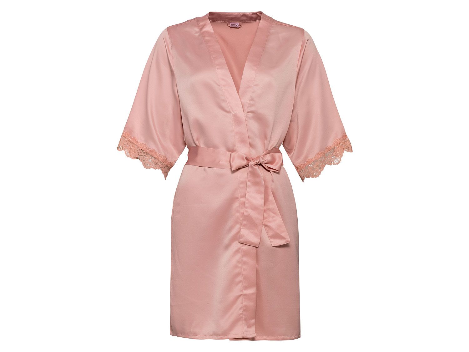 Esmara Lingerie Kimono satynowe damskie, 1 sztuka Różowy, XS 32/34