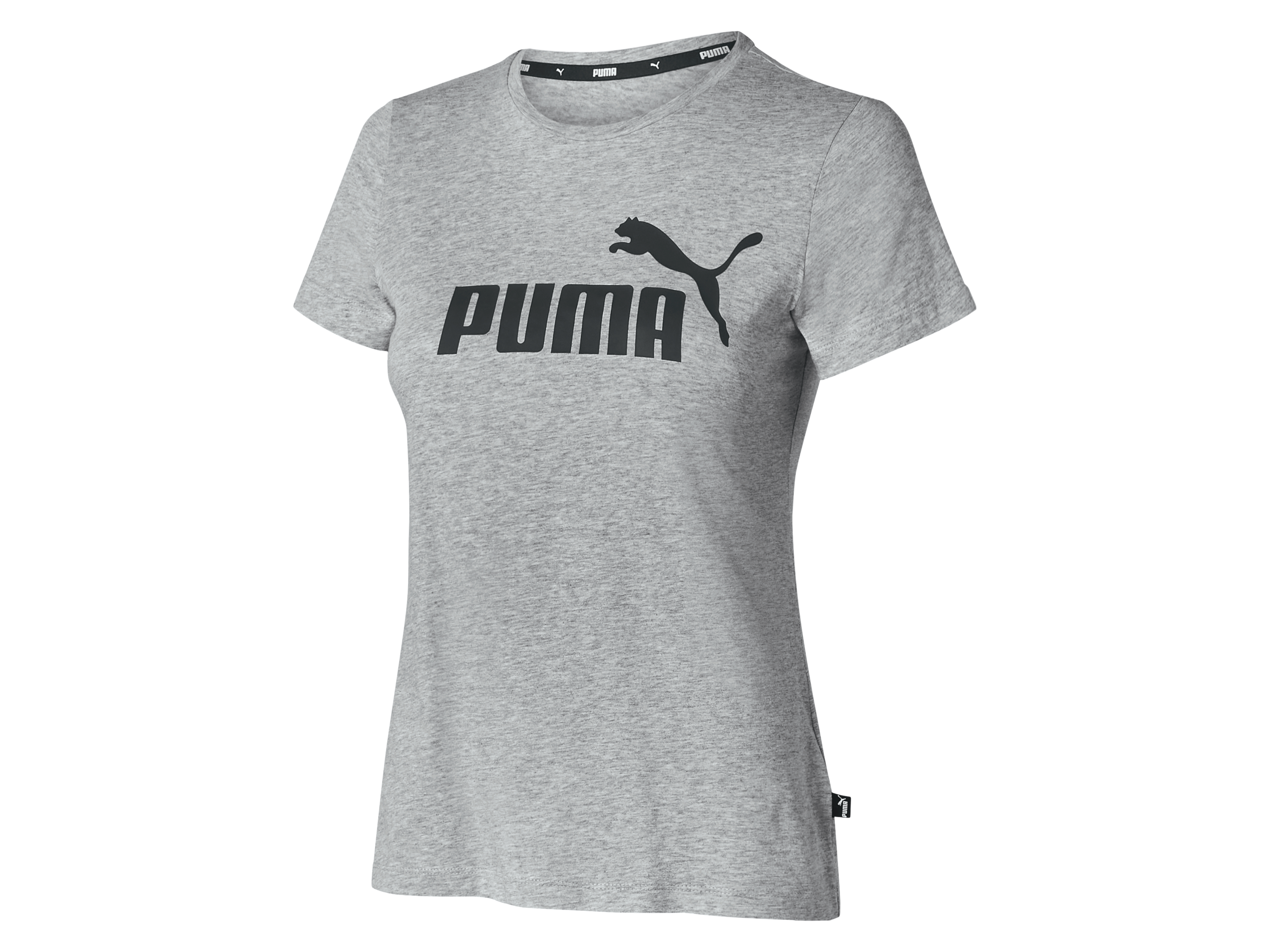 Puma T-shirt damski z bawełny Szary, S