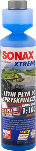 SONAX XTREME LETNI KONCENTRAT DO SPRYSKIWACZY 1:100 - 250ML - Petrostar