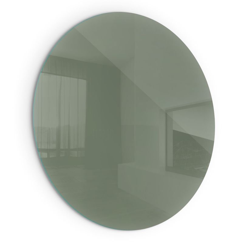 Szklana Podkładka Pod Kominek Okrąg Wallfluent Fi50 cm Oliwkowy zielony 1 szt.